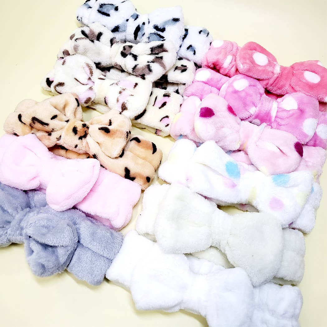 2754 Assorted Plush Beauty Spa Headband