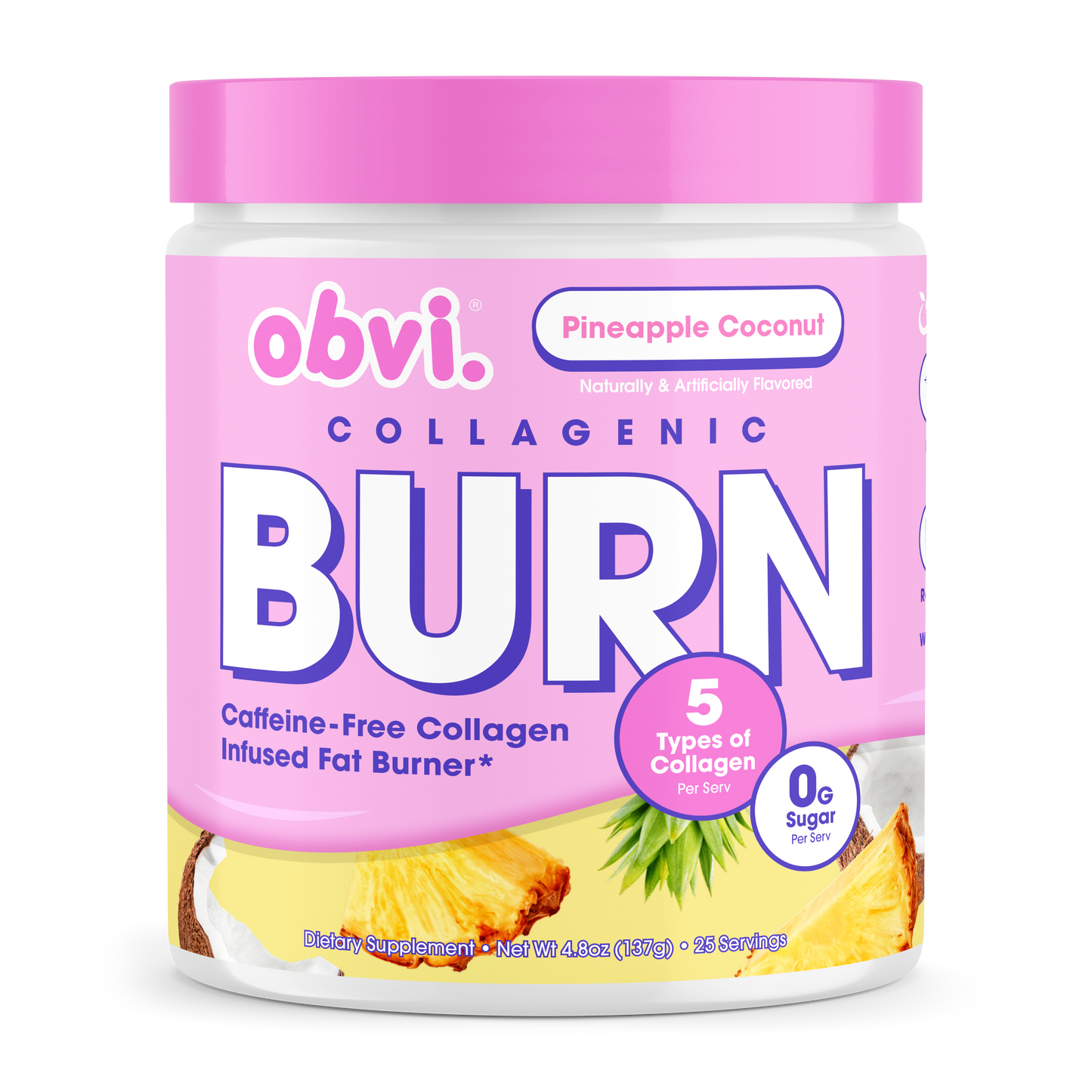 Obvi Collagenic Burn Powder-Pineapple Coconut