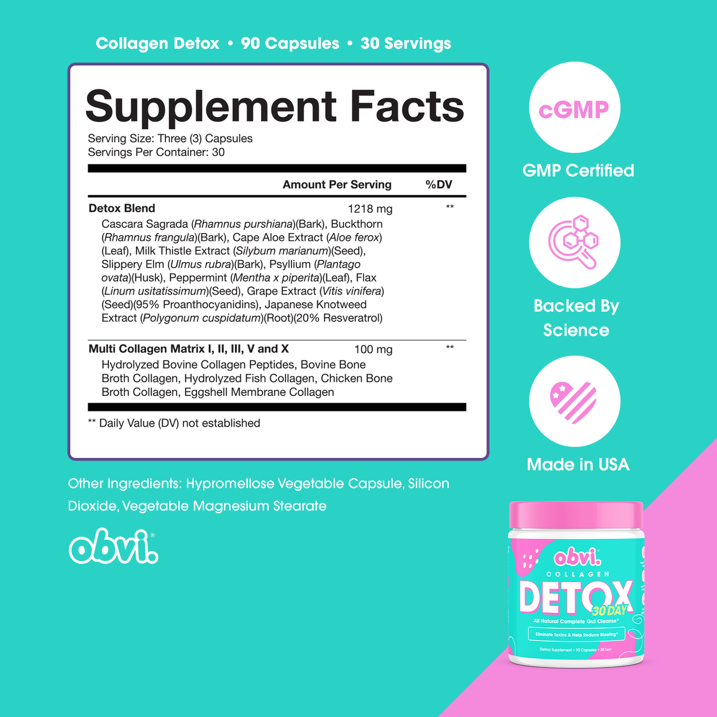 Obvi 30-Day Collagenic Detox -  Gut Health & Digestion