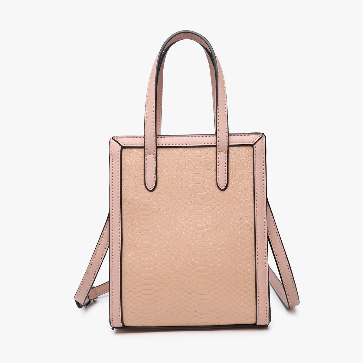 M2268SNK Emmie Snake-Textured Rectangular Women's Satchel
