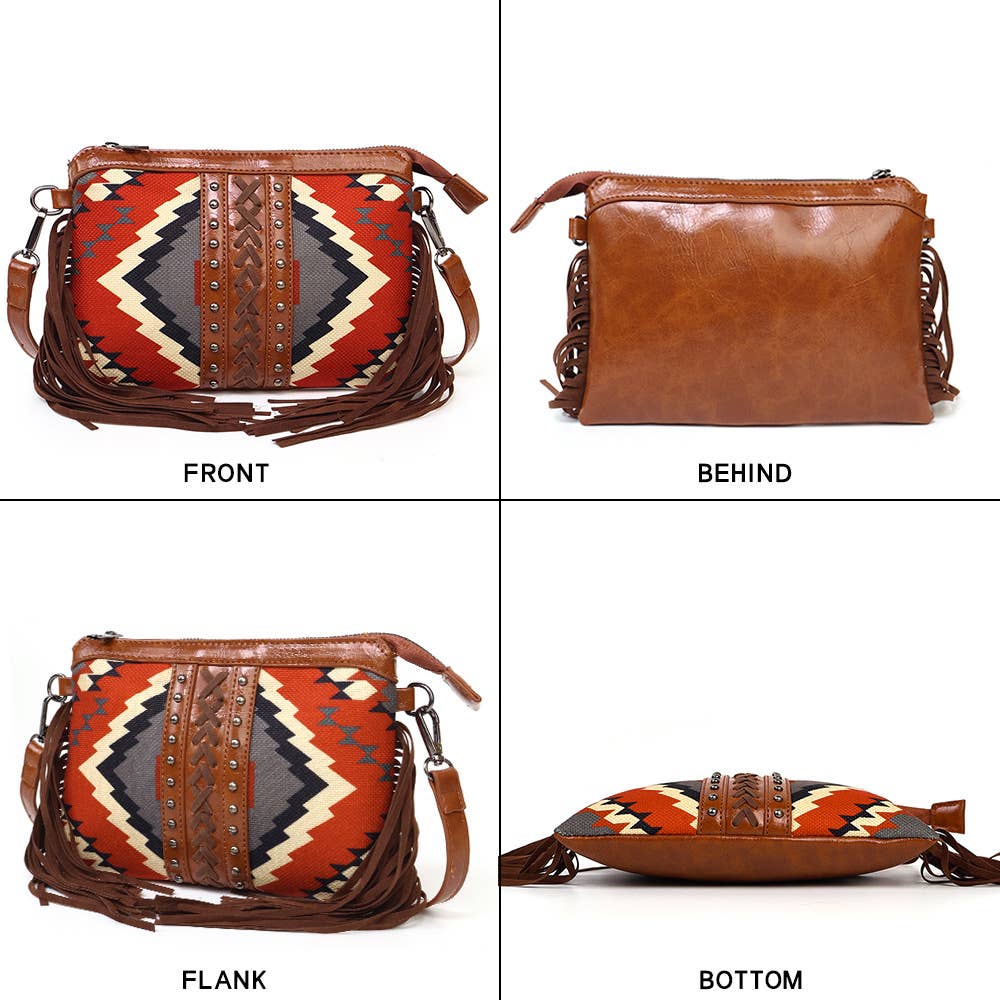 417 Bohemian tassel crossbody bag