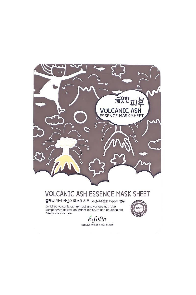 2839 Esfolio ESMPPUVA Volcanic Ash Essence Facial Mask Sheet