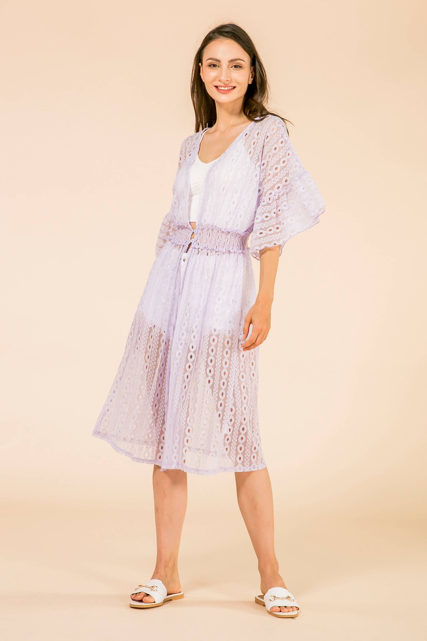 CU2110 Archer Eyelet Long Cover-up