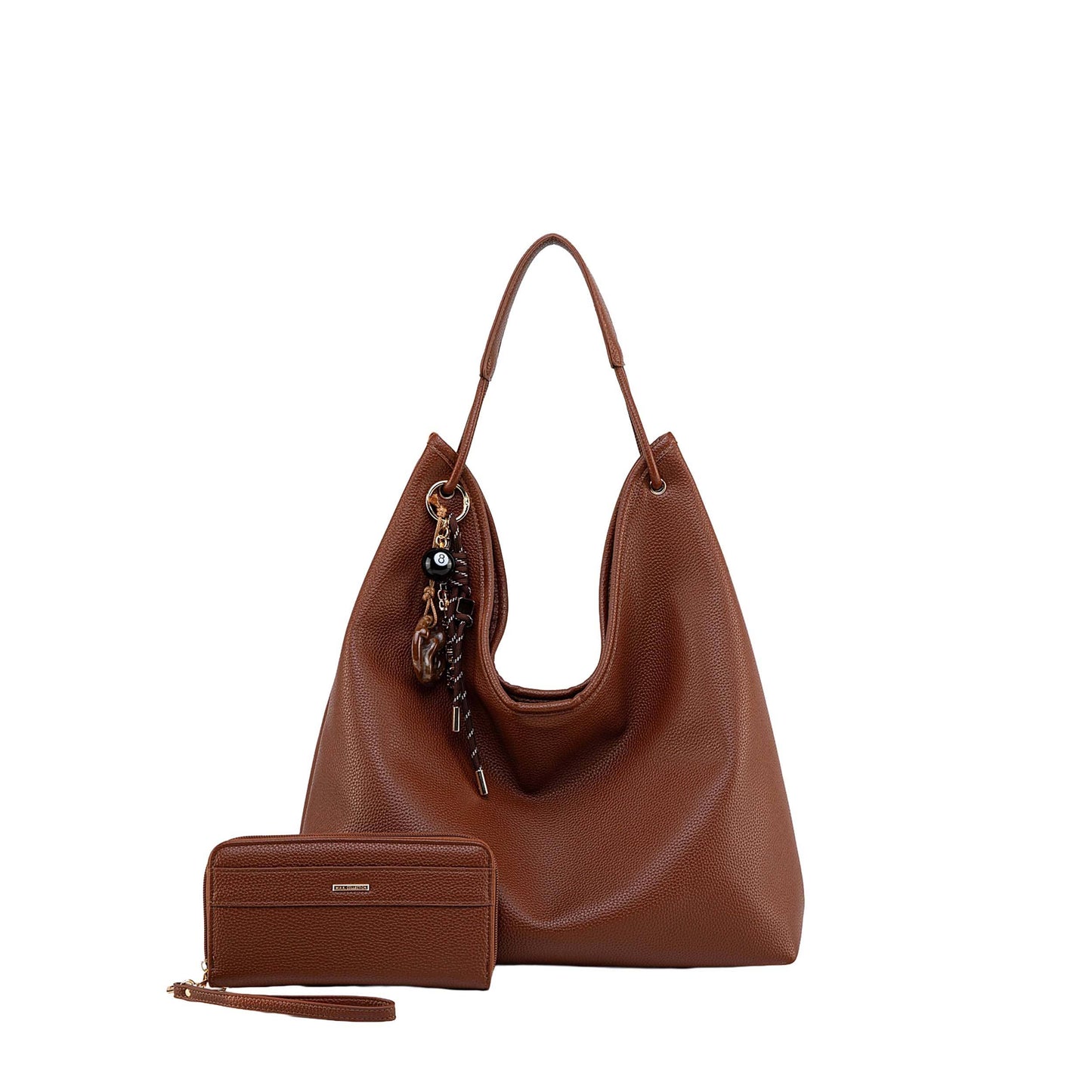 MKF Eloa Women's Hobo Bag with Wallet- 2-piece set by Mia K