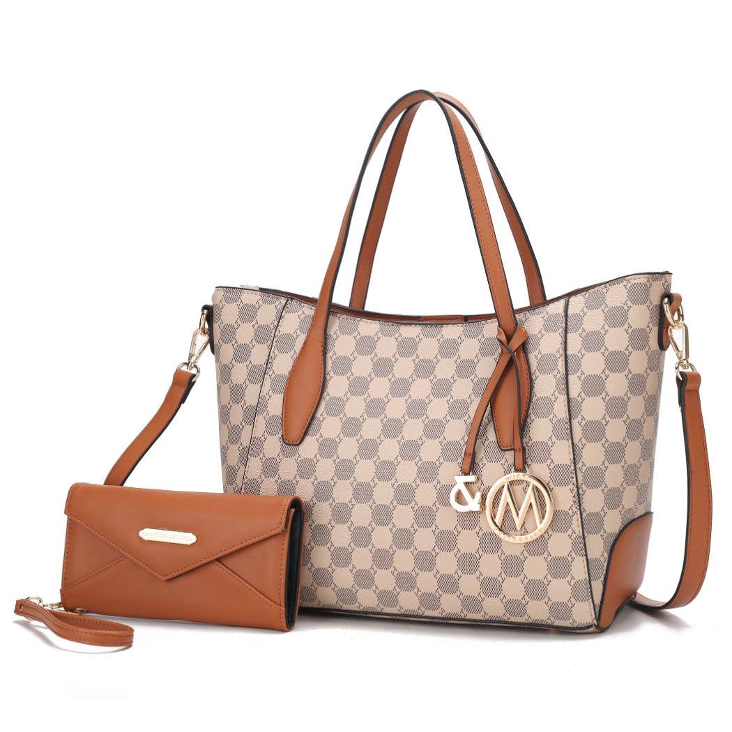 Gianna Vegan Leather Women Tote & matching Wallet by Mia K
