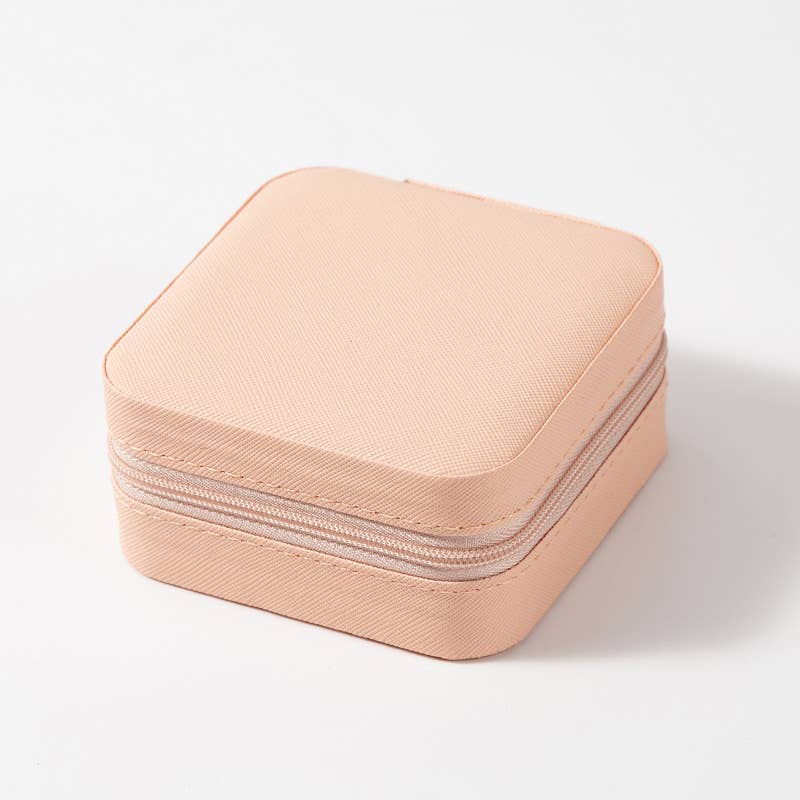407 Portable Mini Square Jewelry Organizer Travel Box Case