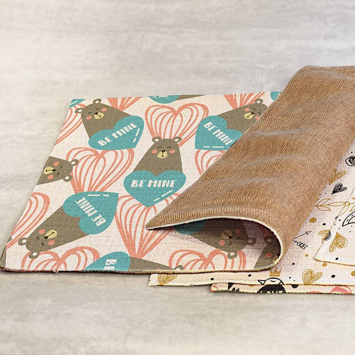 SUBLIMATION LINEN PLACEMAT W/ BEIGE BACK