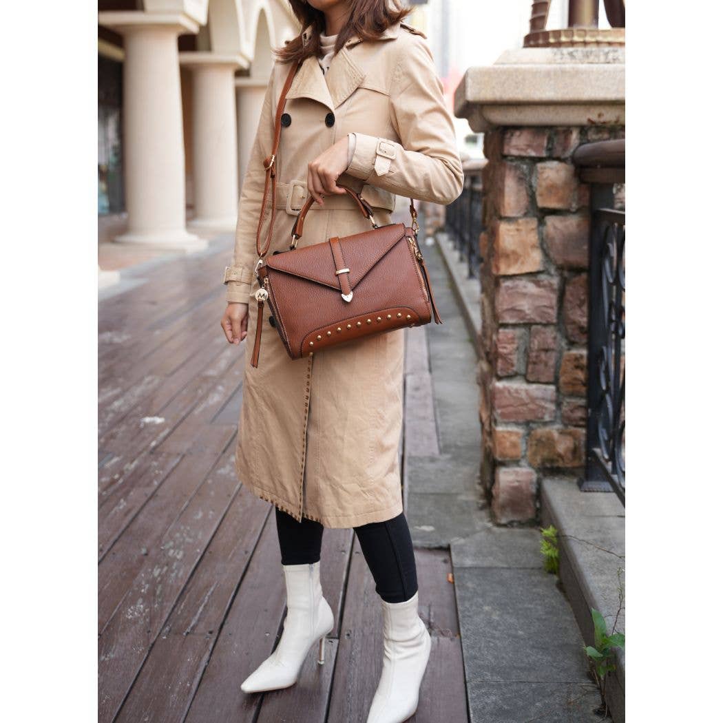 Angela Satchel Handbag Vegan Leather Women's Bags by Mia K