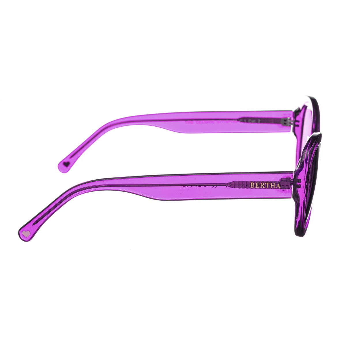 Bertha Margot Handmade-in-Italy Polarized Round Sunglasses