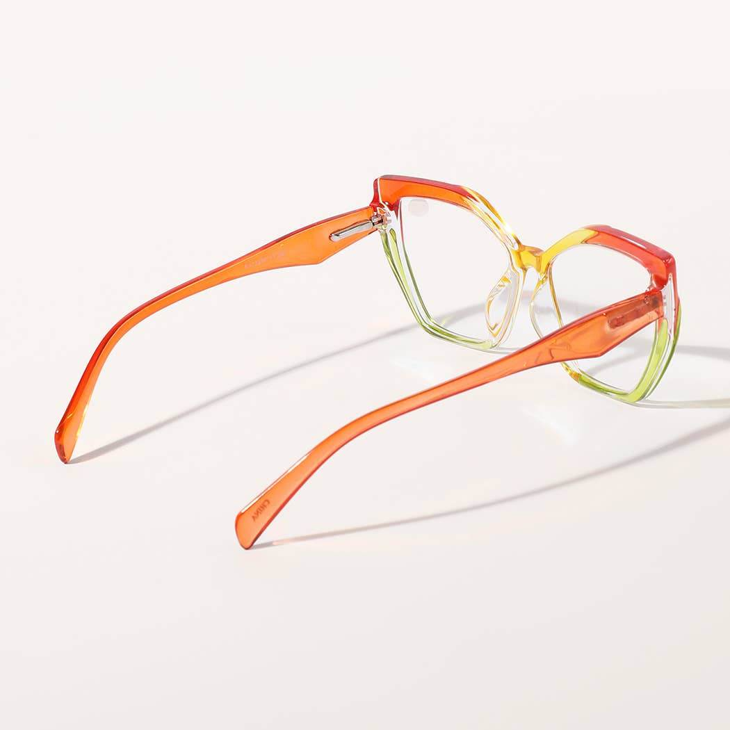 Multi-Tone Transparent Frame Reading Glasses