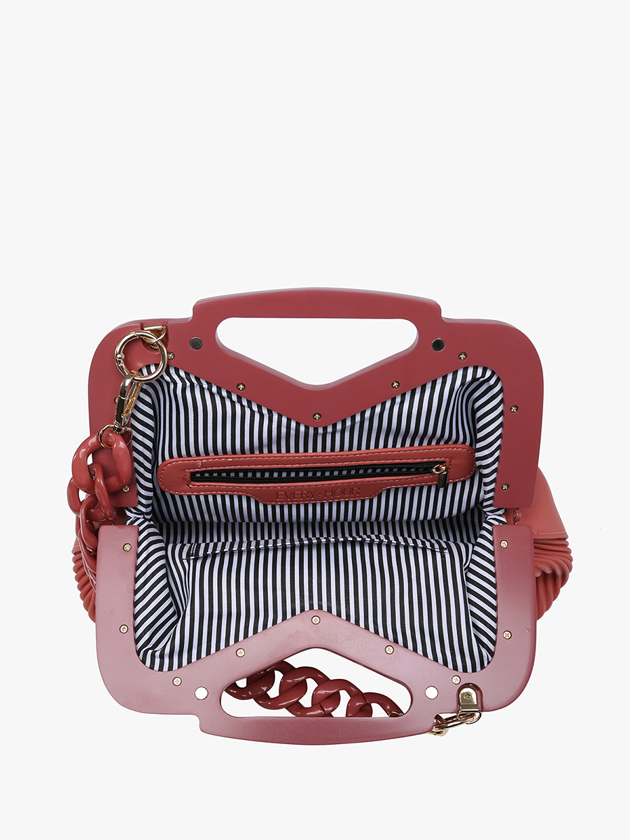 EH2251 Remy Pleated Frame Bag – Chain Strap Crossbody