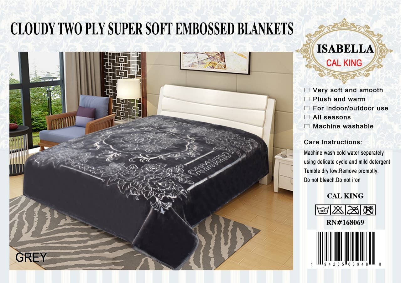 2Ply King Super Soft Thick Warm Mink Blanket - 11 Pounds