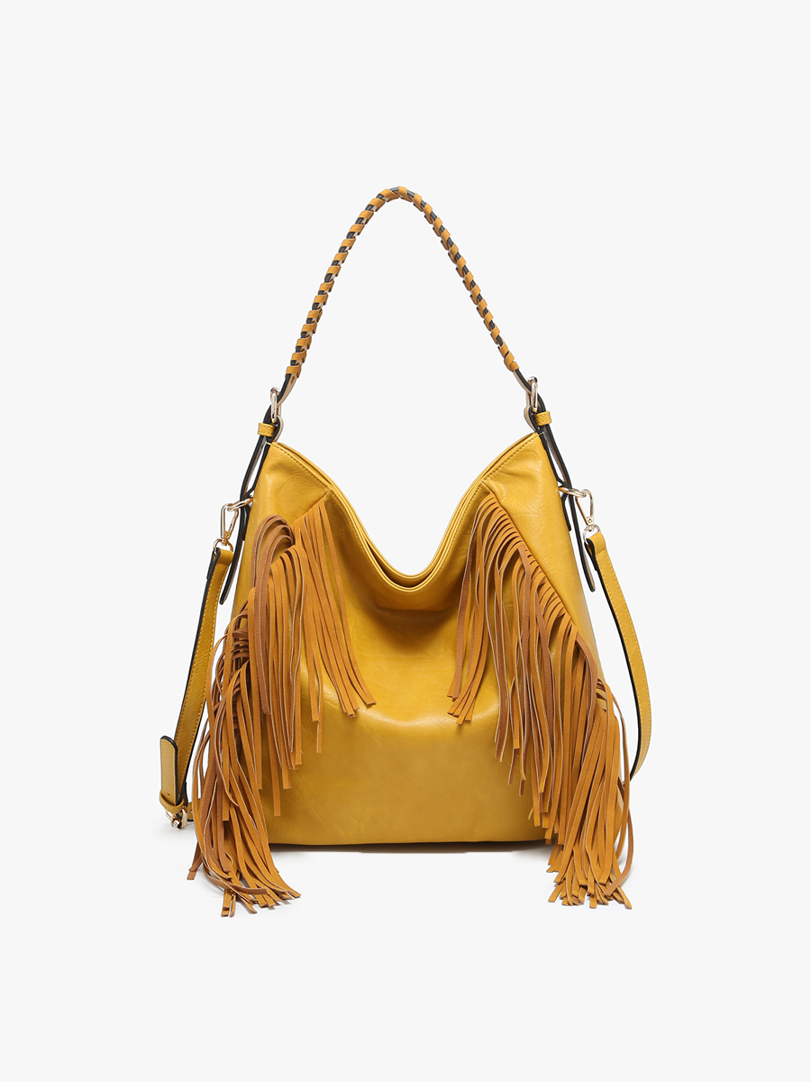 M2350 Sav Distressed Hobo w/ Fringe Detail