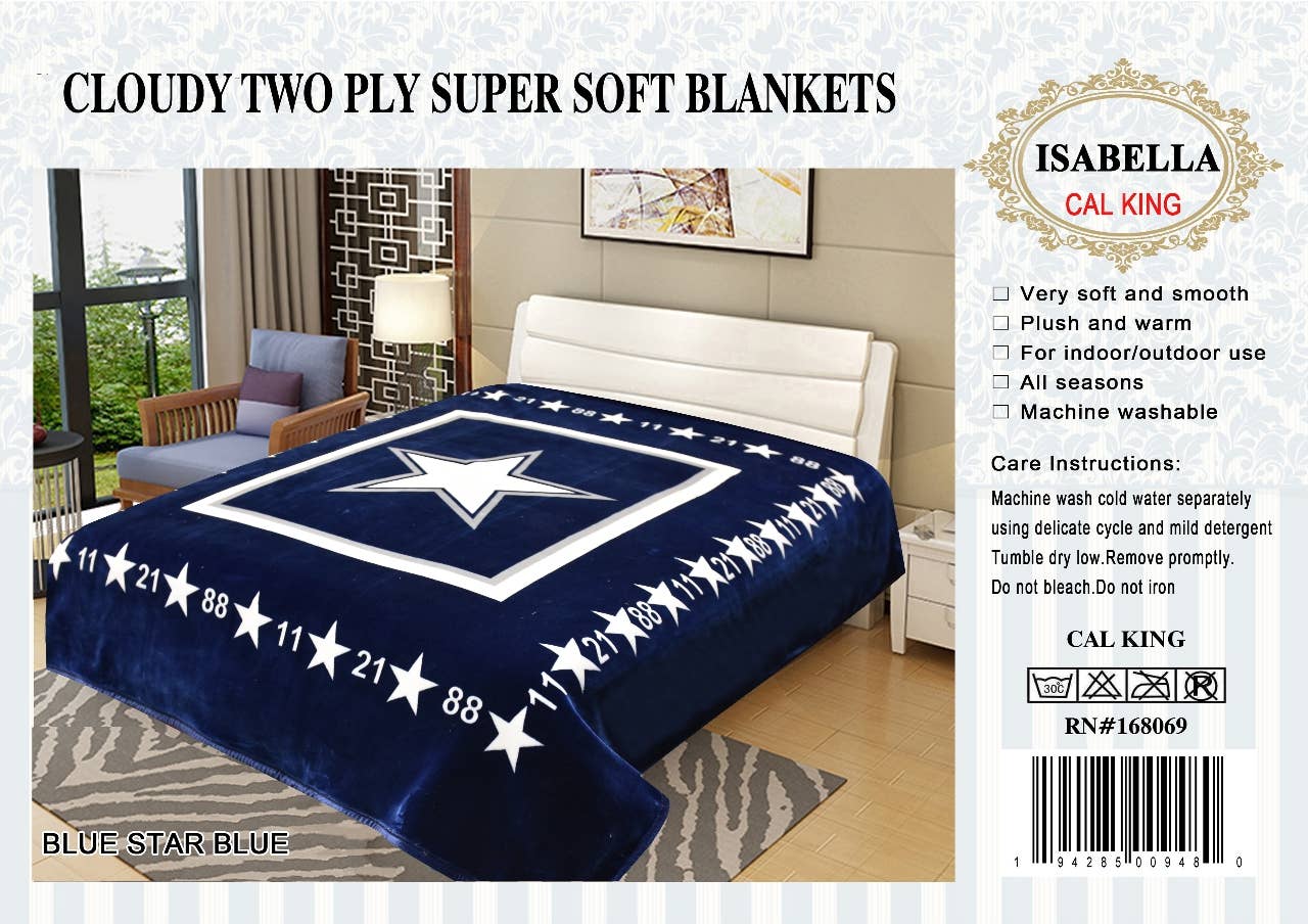 2Ply King Super Soft Thick Warm Mink Blanket - 11 Pounds