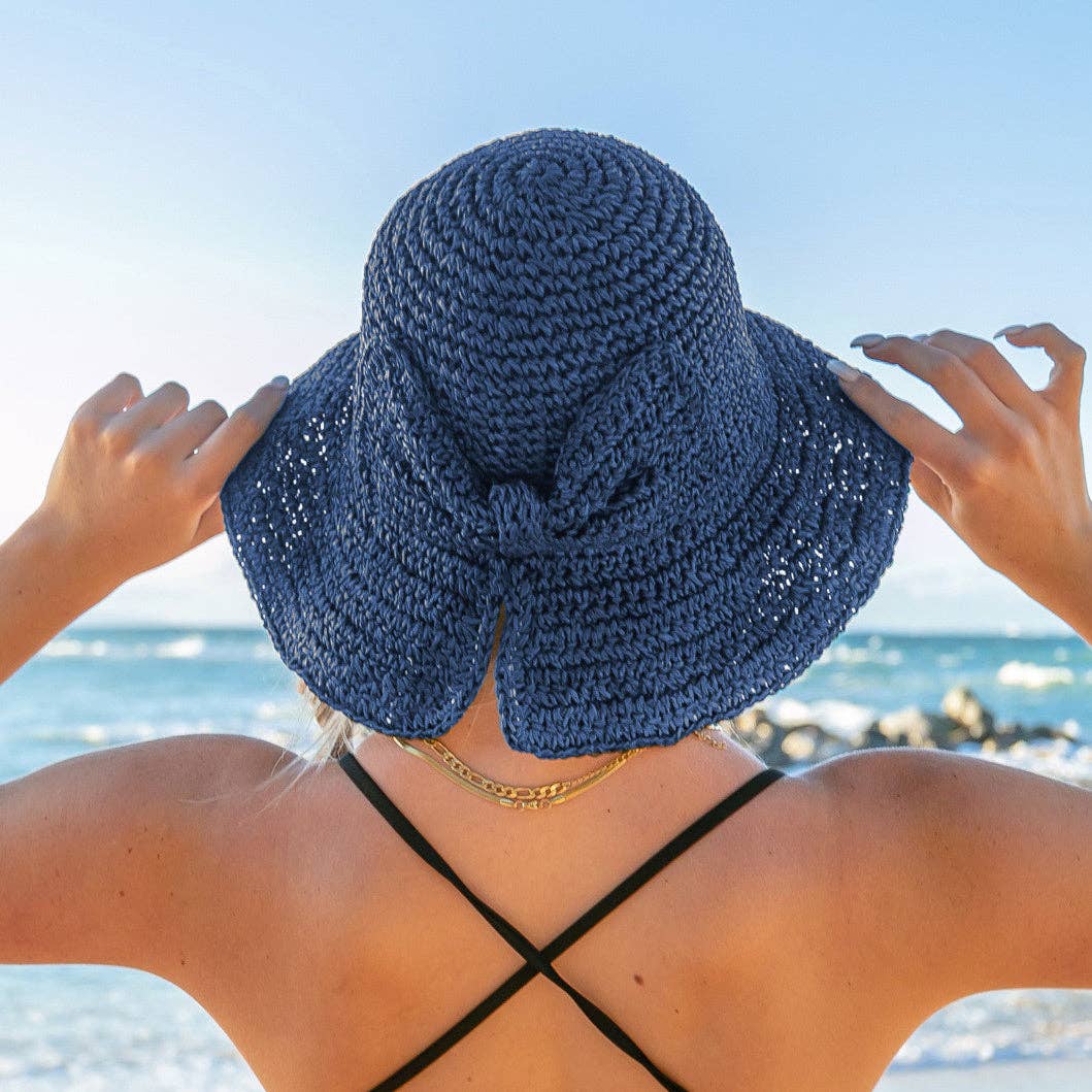 Bow Accent Straw Hat