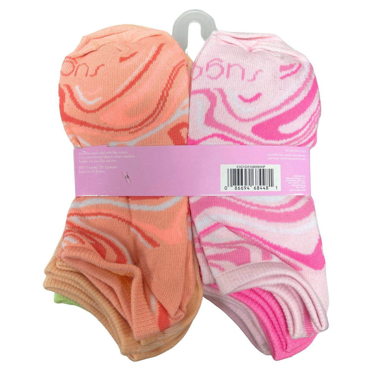 20 Pack SUGAR No Show Big Girls Socks Size 9-11