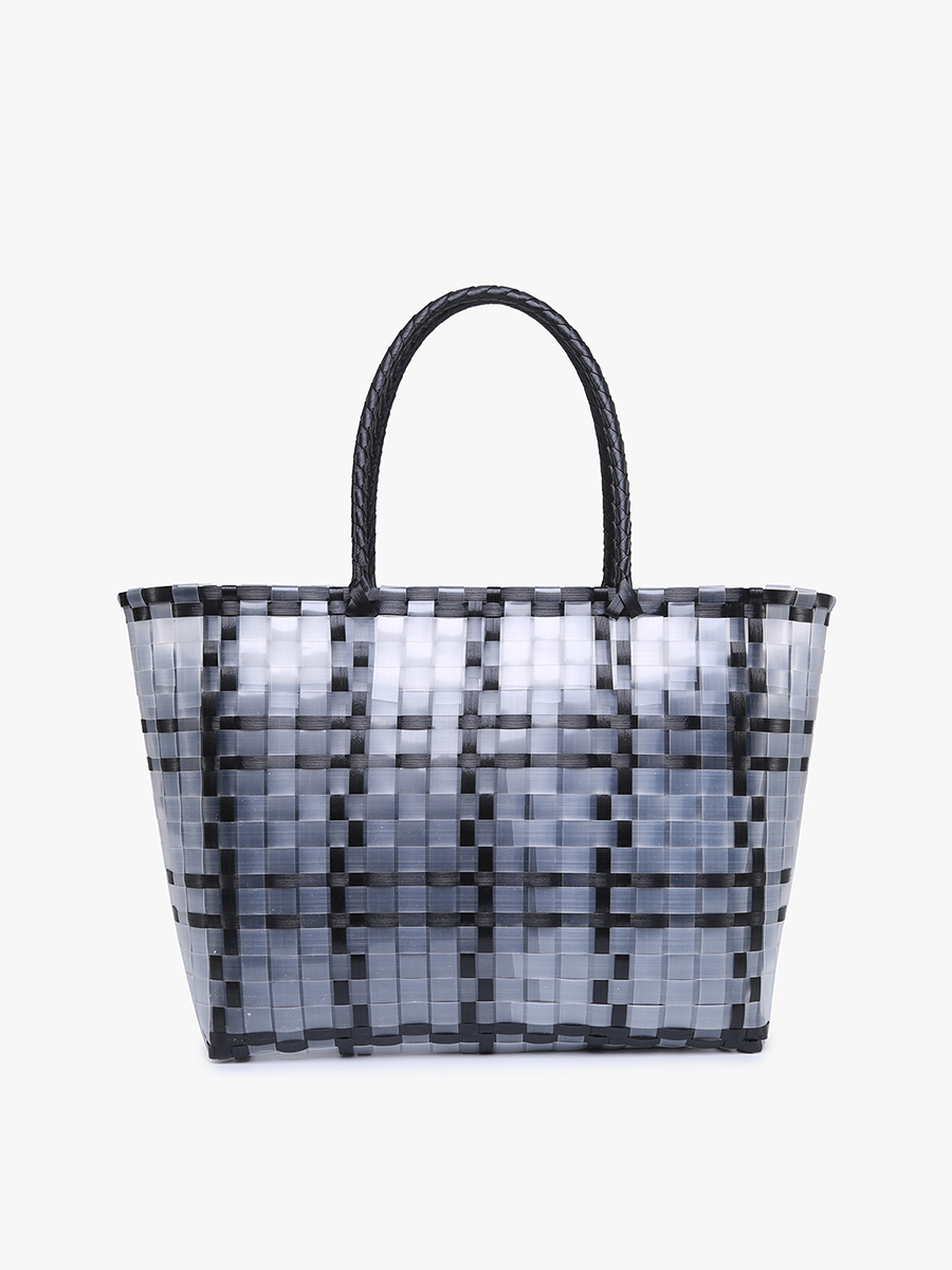 M2340 Alexandria Plastic Colored Contrast Tote Bag