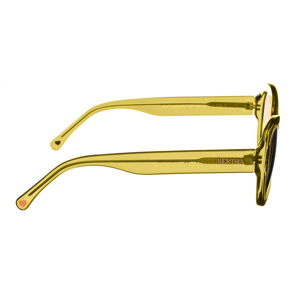 Bertha Margot Handmade-in-Italy Polarized Round Sunglasses