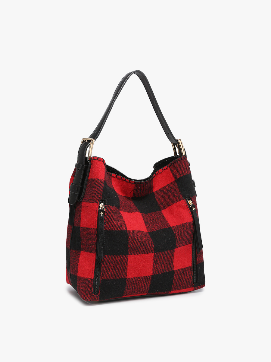 Alexa Plaid 2-in-1 Hobo Bag | M1816APLD