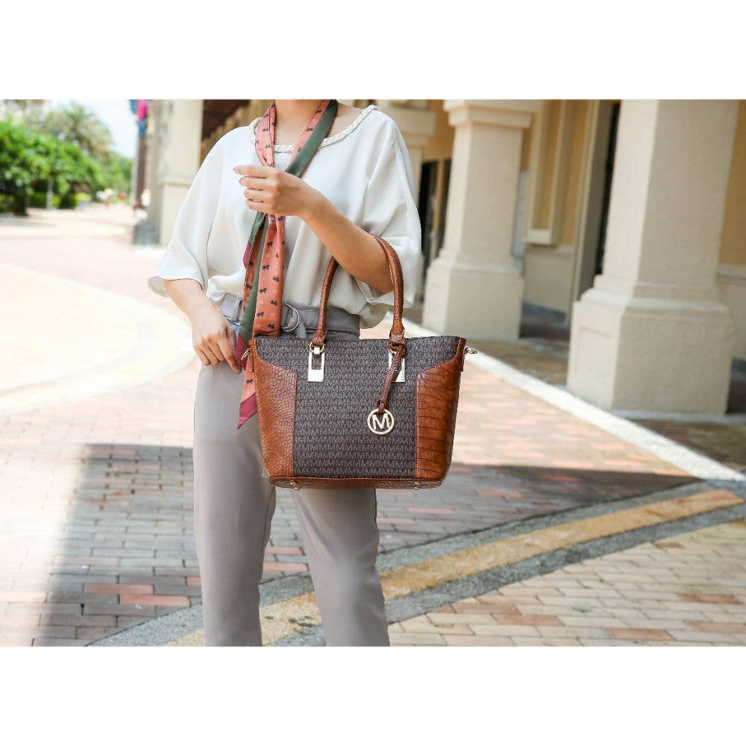 MKF Shonda 3PC Tote Handbag Women Vegan Leather