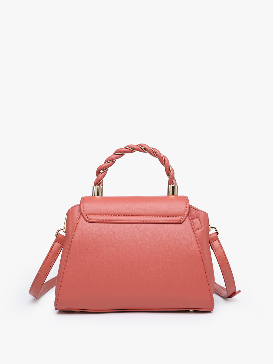 Clarke Twist Lock Small Satchel –Braided Handle Bag | EH2252