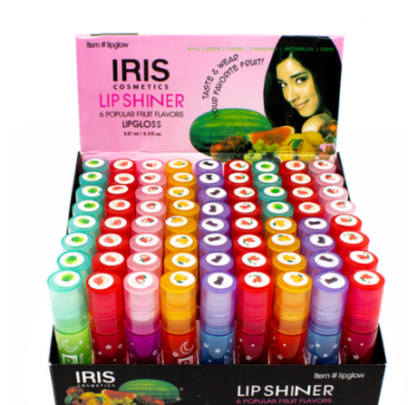 IRIS LIP SHINER 6 FRUIT FLAVORS LIP GLOSS 72PC BOX SET