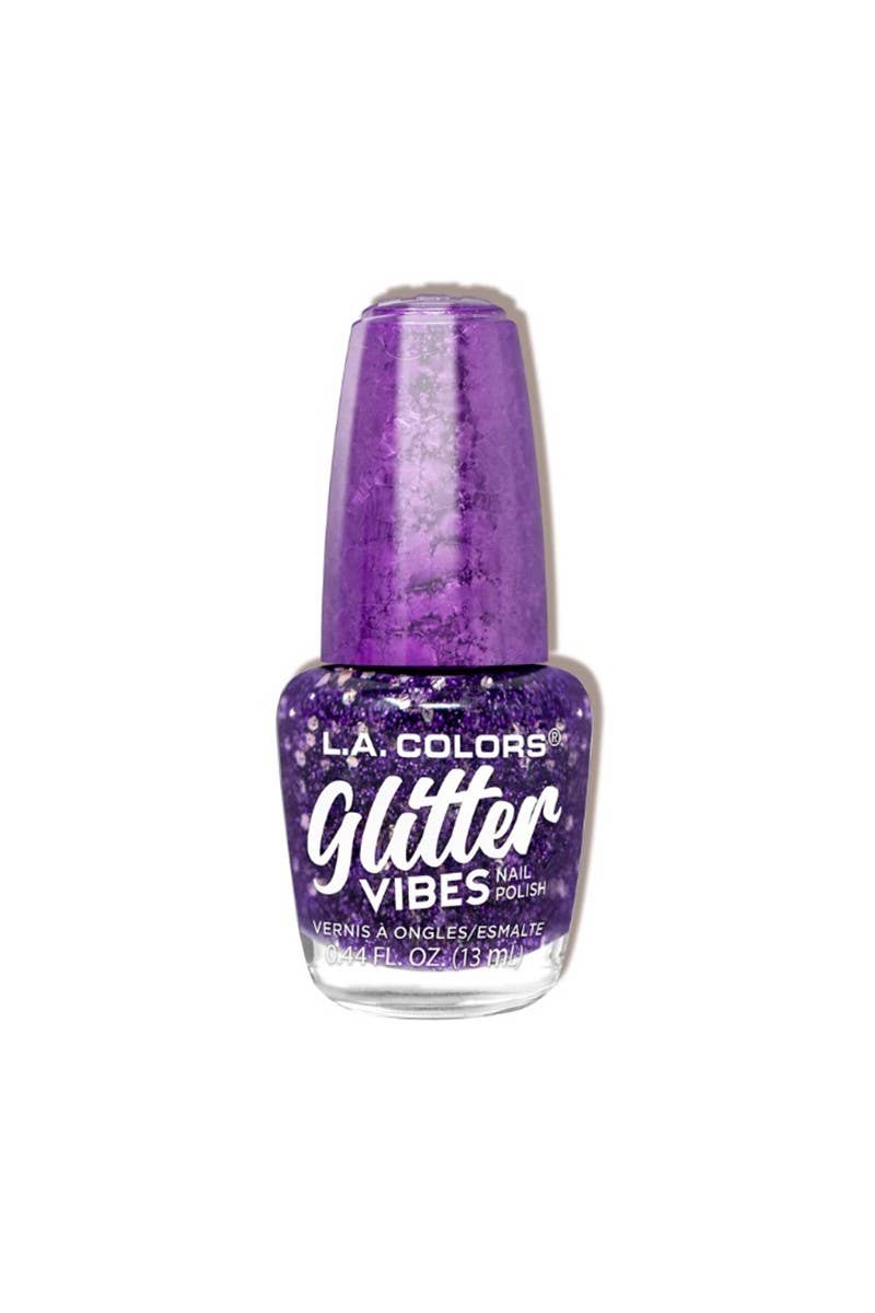 LA Colors CLAC456 Glitter Vibes Nail Polish Set - 24pc