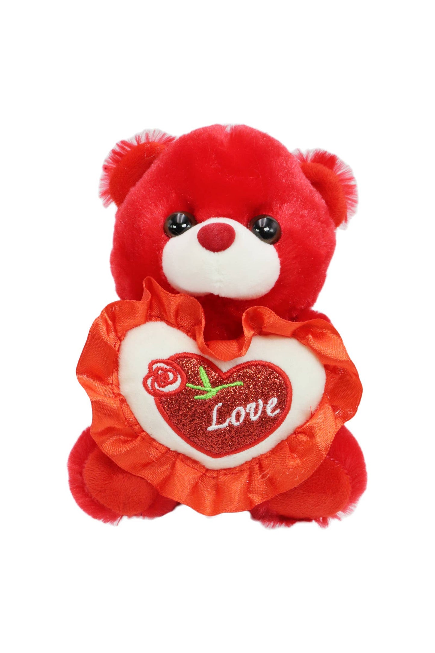 Love Heart Teddy Bear Plush Stuffed Toy - 6 Inch