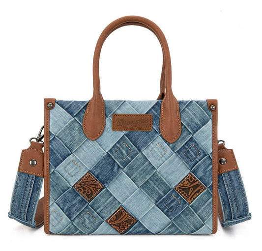 396 Wrangler Woven Denim Tote/Crossbody -Denim