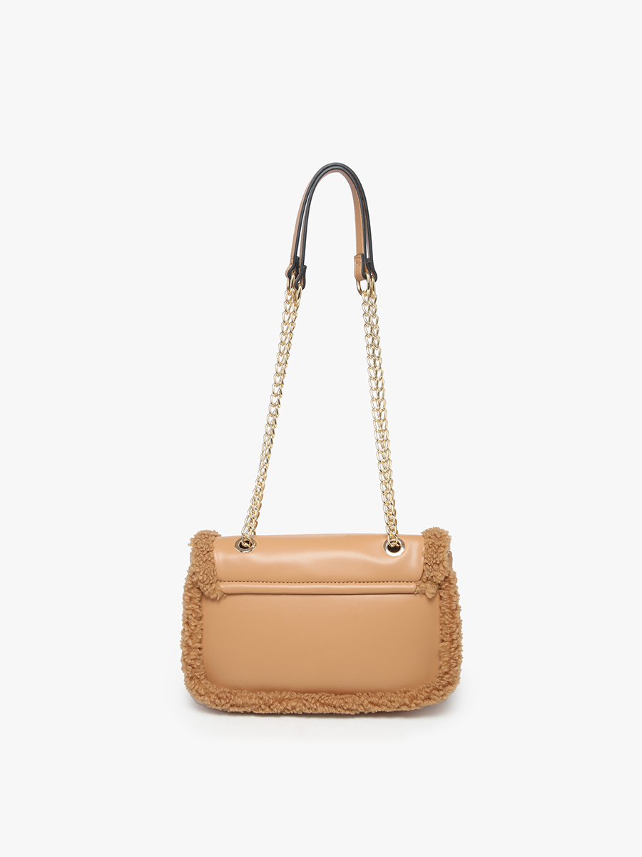 Coco Sherpa Trim Crossbody Bag – Chain Strap | M2356