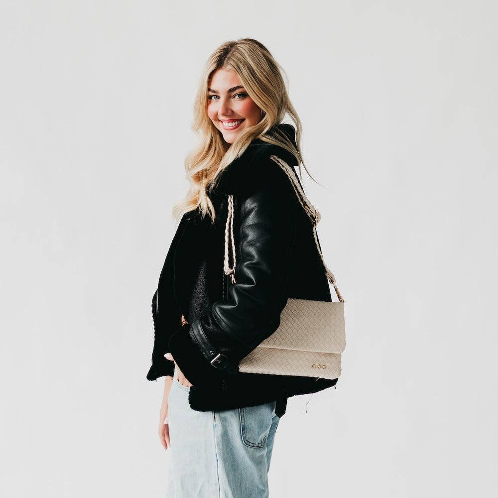 Wrenlee Woven Flap Crossbody