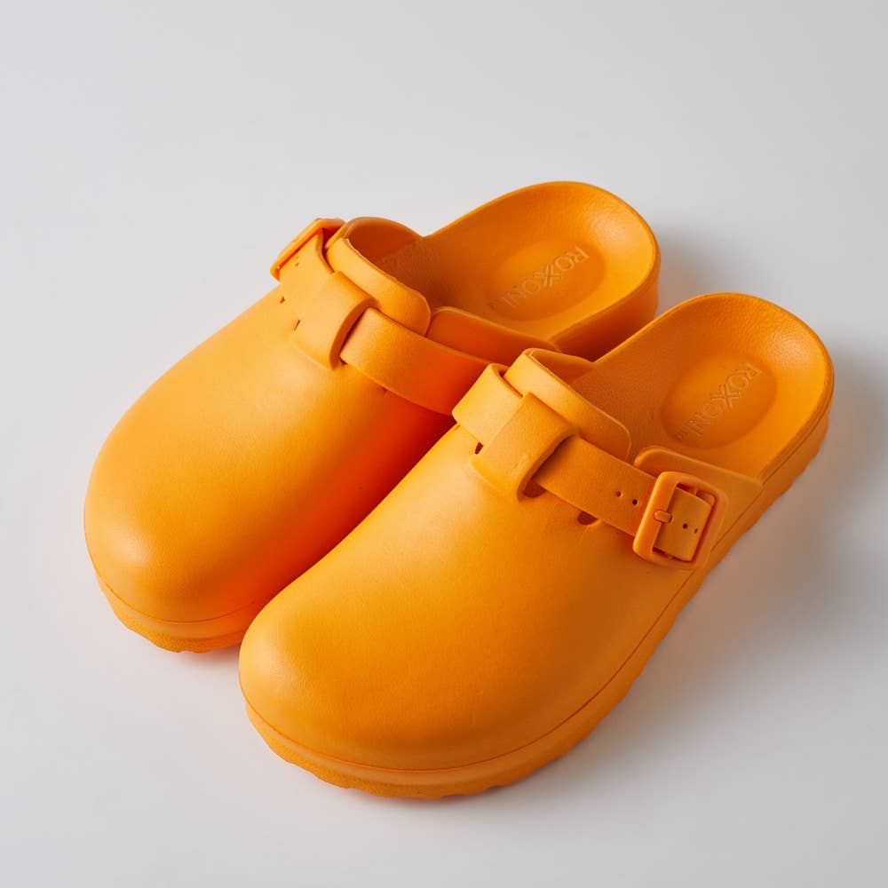 Roxoni Women's Clogs with Adjustable Buckle, Antislip Sole