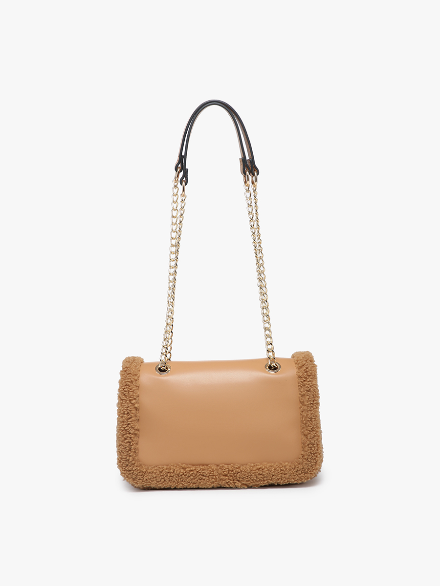 Coco Sherpa Trim Crossbody Bag – Chain Strap | M2356