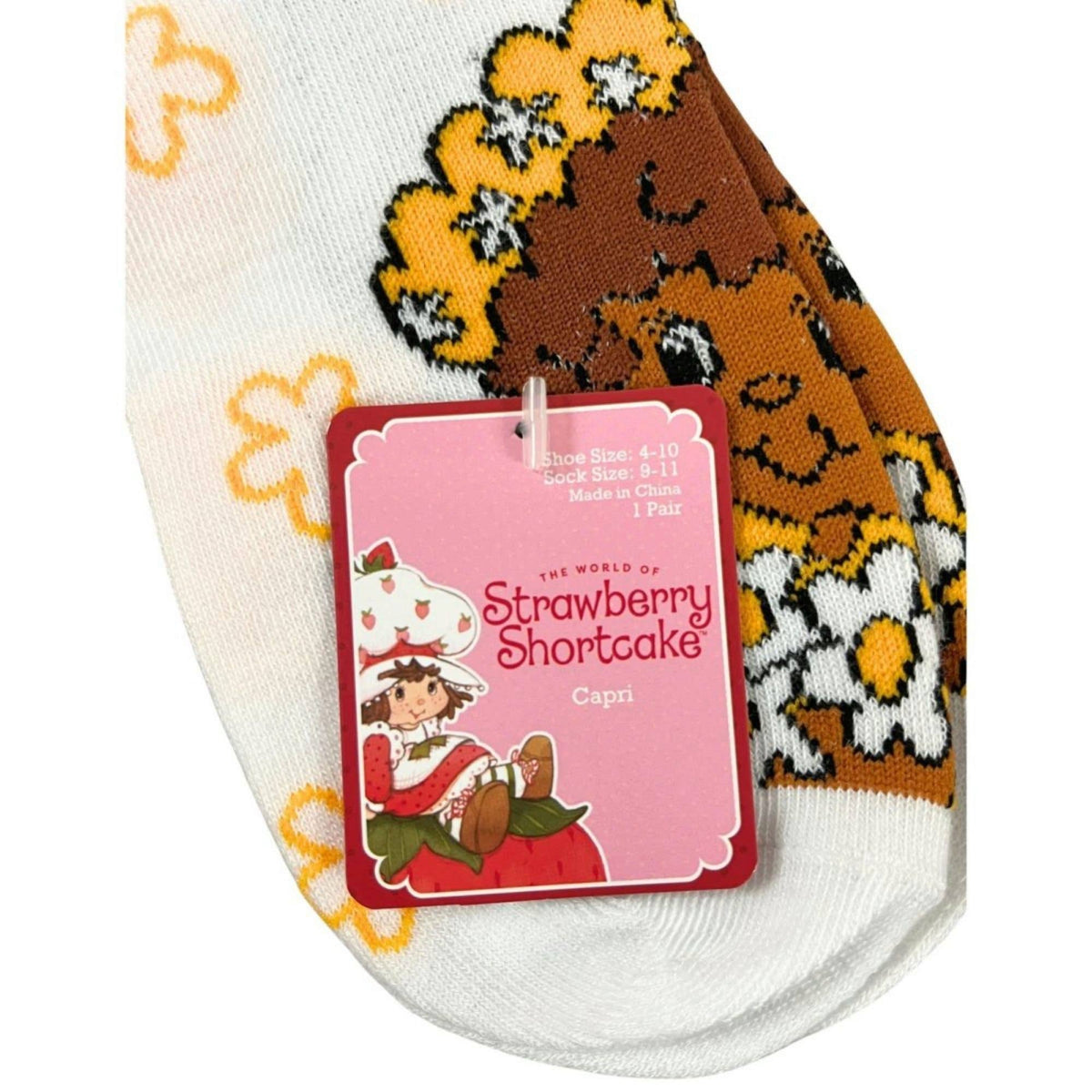 Strawberry Shortcake Shorty Socks - White Sz 9–11