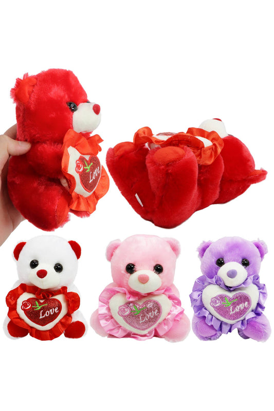 Love Heart Teddy Bear Plush Stuffed Toy - 6 Inch