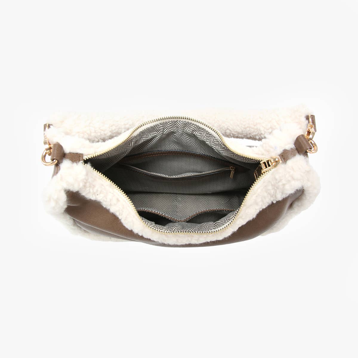 Reece  Sherpa Trim Satchel Shoulder Bag | M2408