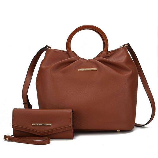 Leilani Vegan Leather Tote Bag with Wallet by Mia K