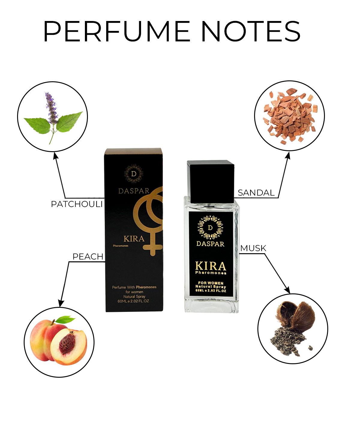 DASPAR KIRA WOMEN PERFUME WITH PHE.RO.MO.NES 2.02 OZ