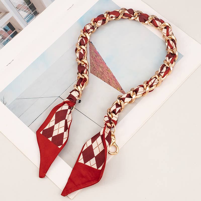 411 Metallic Scarf Hand-Woven Bag Strap