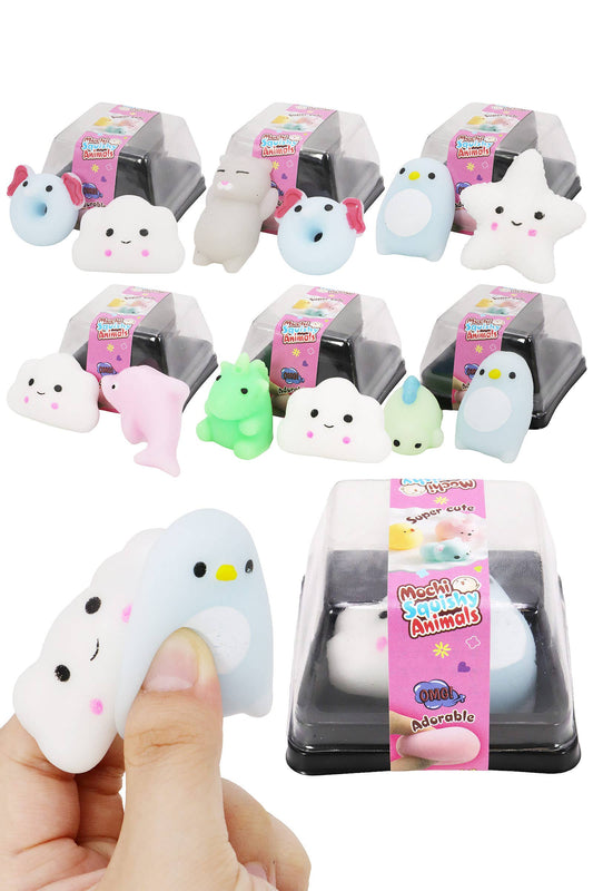 Animal Pals Soft Mini Mochi Squishy - 2 Pcs Set