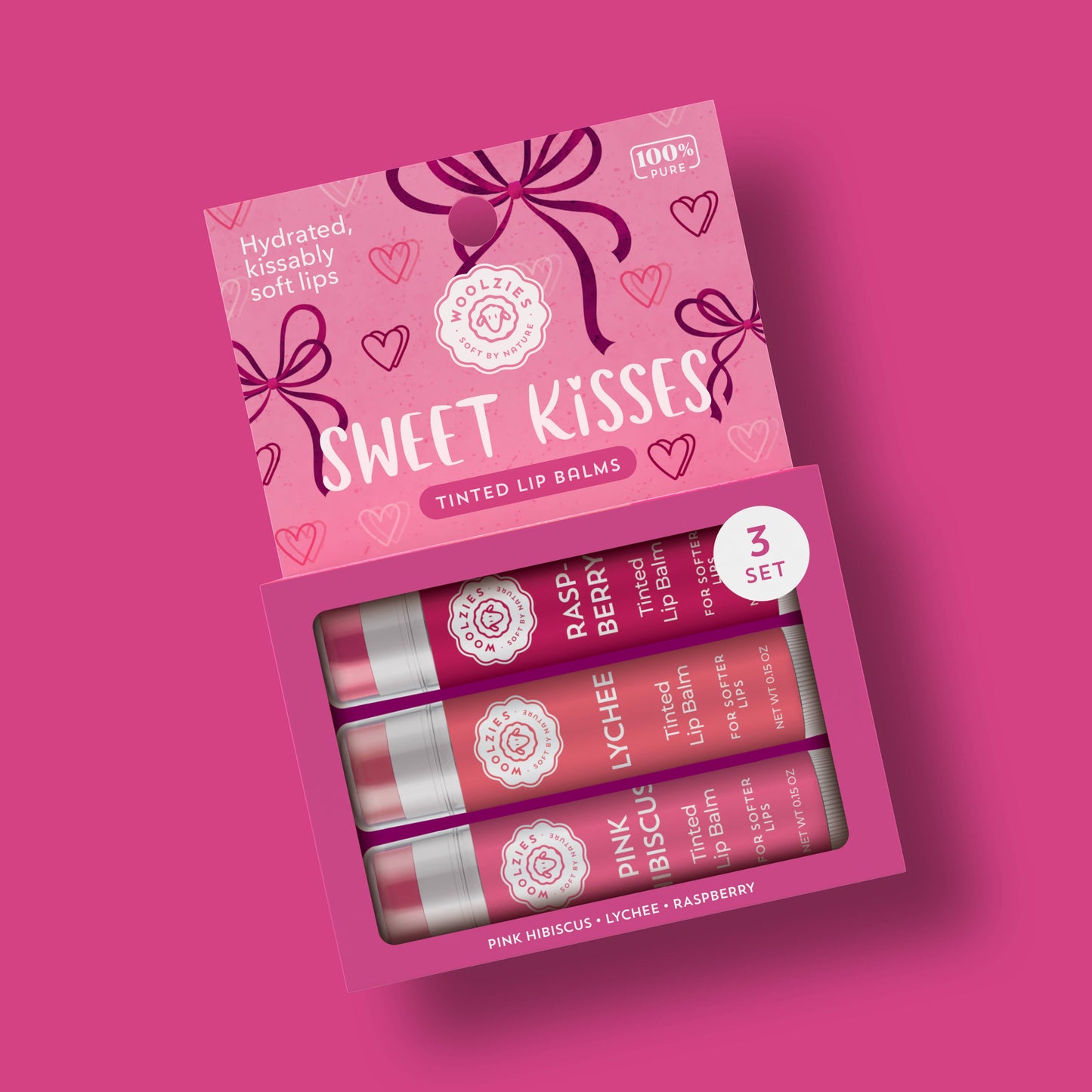 Sweet Kisses Tinted Lip Balm Set Of 3