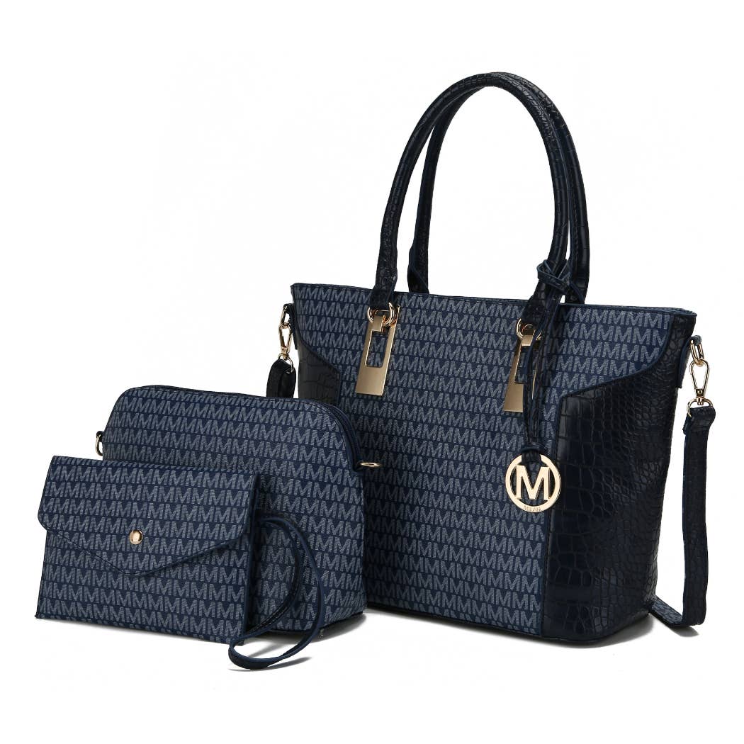 MKF Shonda 3PC Tote Handbag Women Vegan Leather