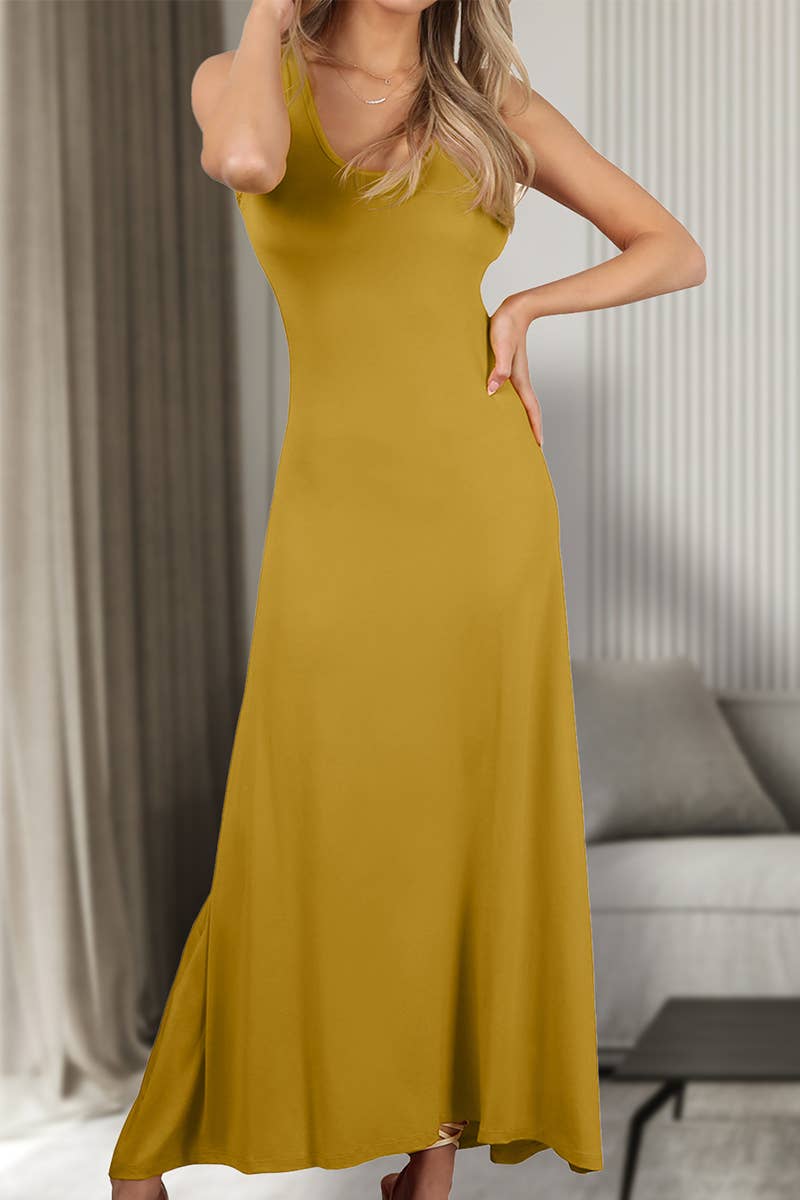 AWDMD281-P_SLEEVELESS TANK TOP STYLE MAXI DRESS