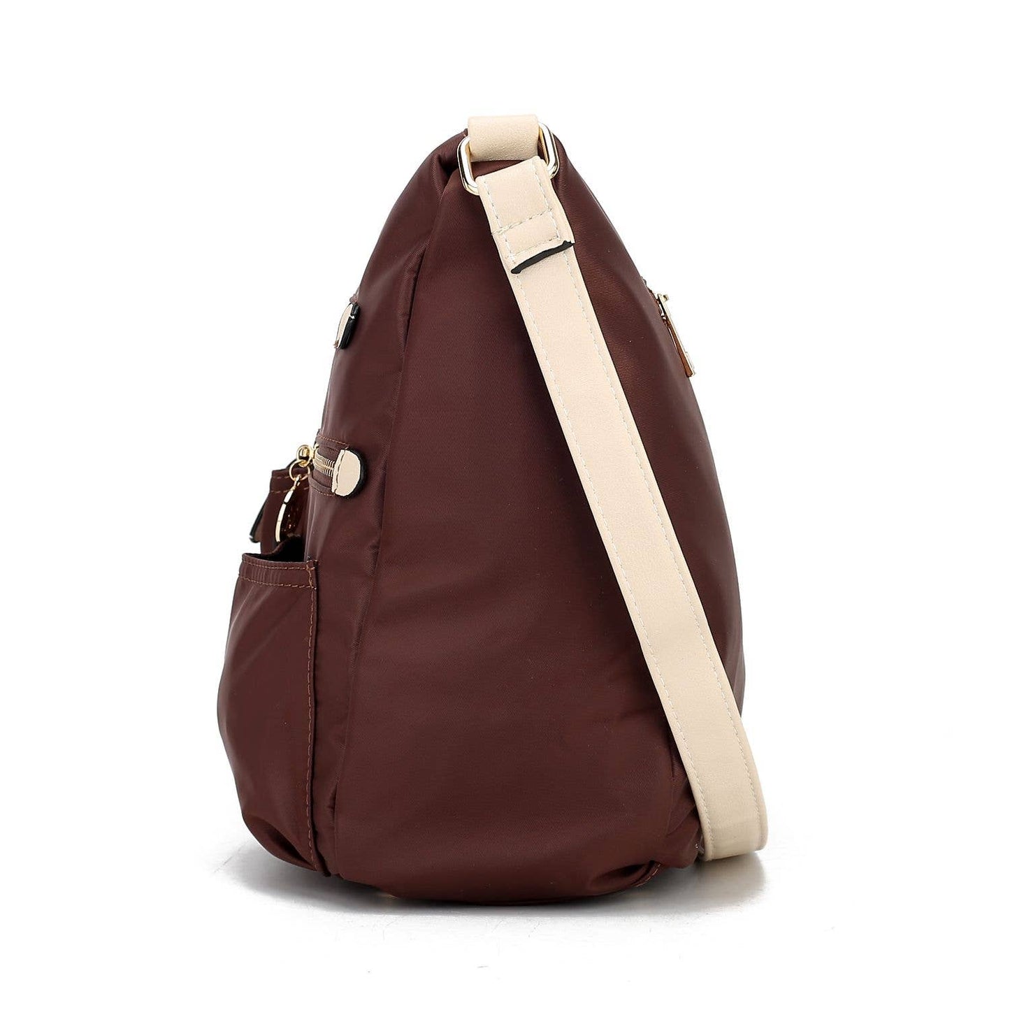 380 Serena Color-Block Nylon Women Shoulder Handbag by Mia K