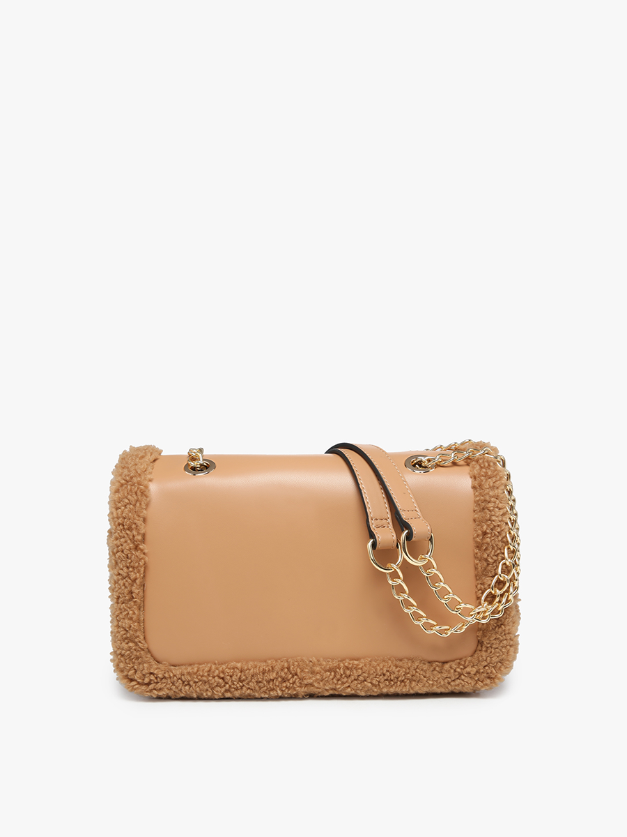 Coco Sherpa Trim Crossbody Bag – Chain Strap | M2356