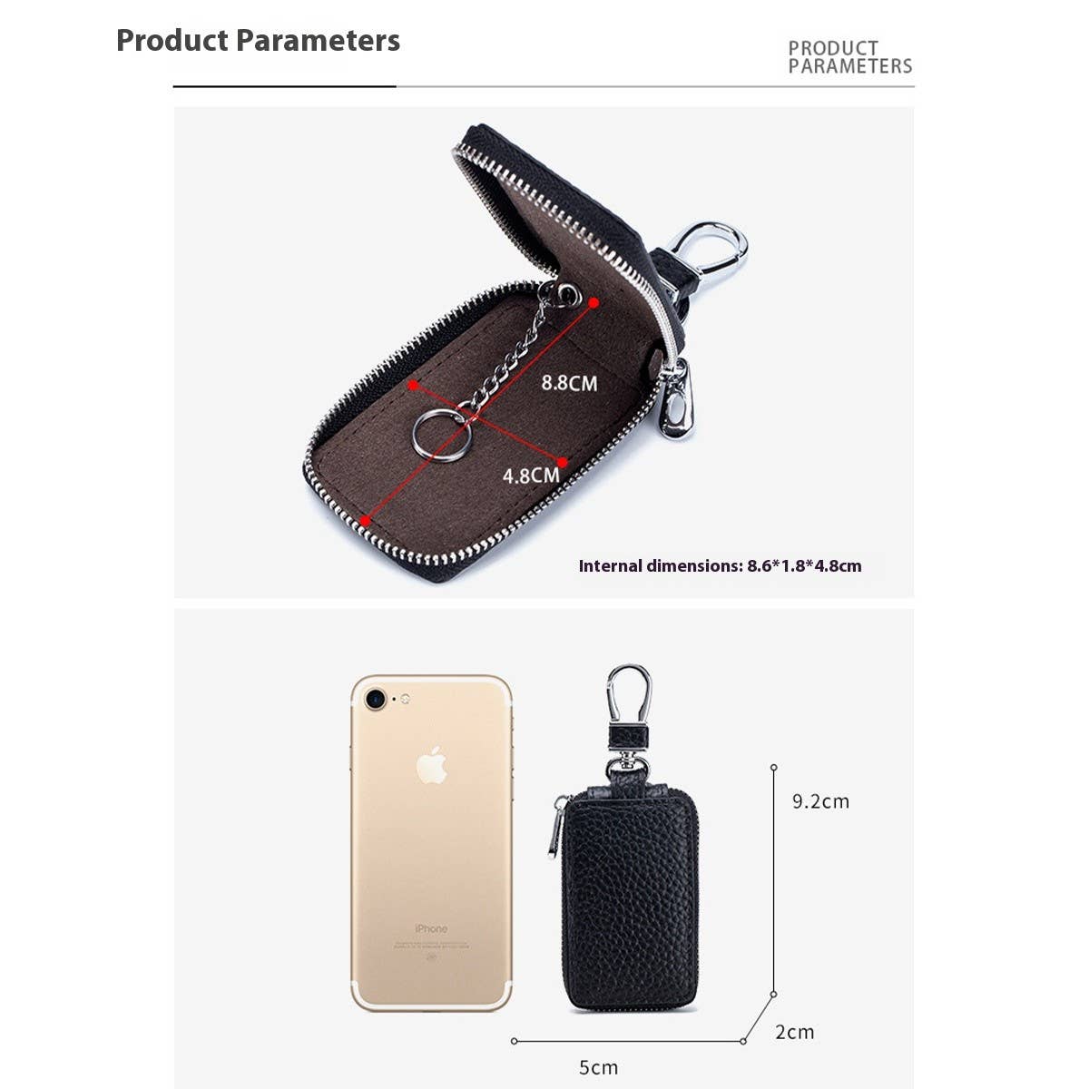 Unisex Leather Key Holder – Universal Car Case_CUAB00377