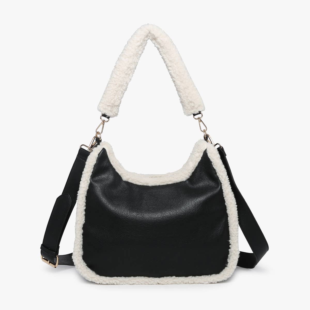 Reece  Sherpa Trim Satchel Shoulder Bag | M2408