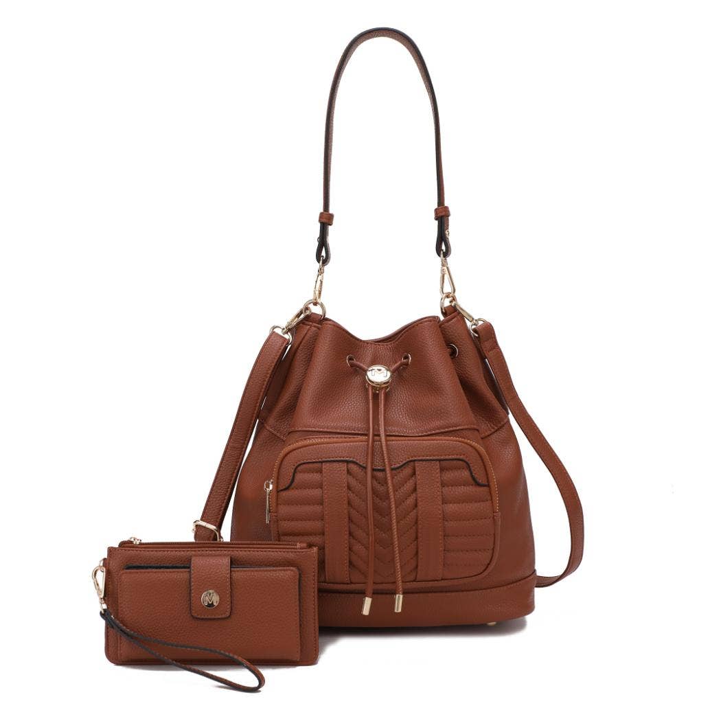 Ryder Vegan Leather Women Shoulder Bag with Wallet by Mia K