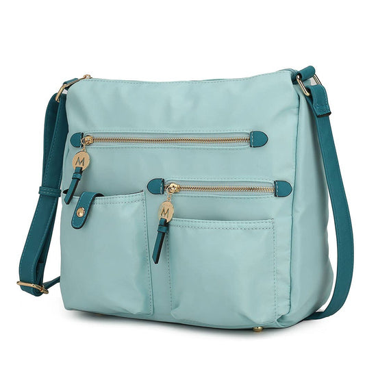 380 Serena Color-Block Nylon Women Shoulder Handbag by Mia K