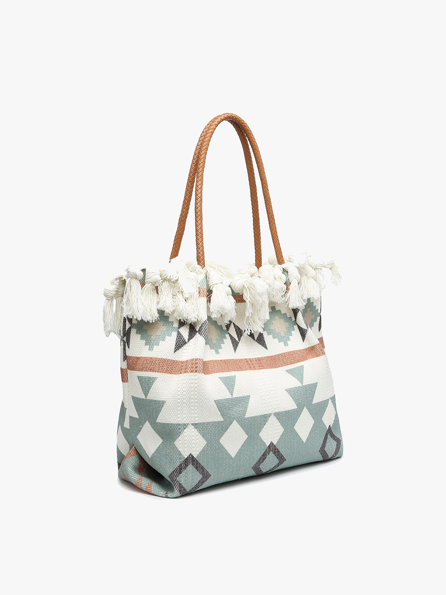 M2091AZT Madison Handwoven Aztec Tote Bag